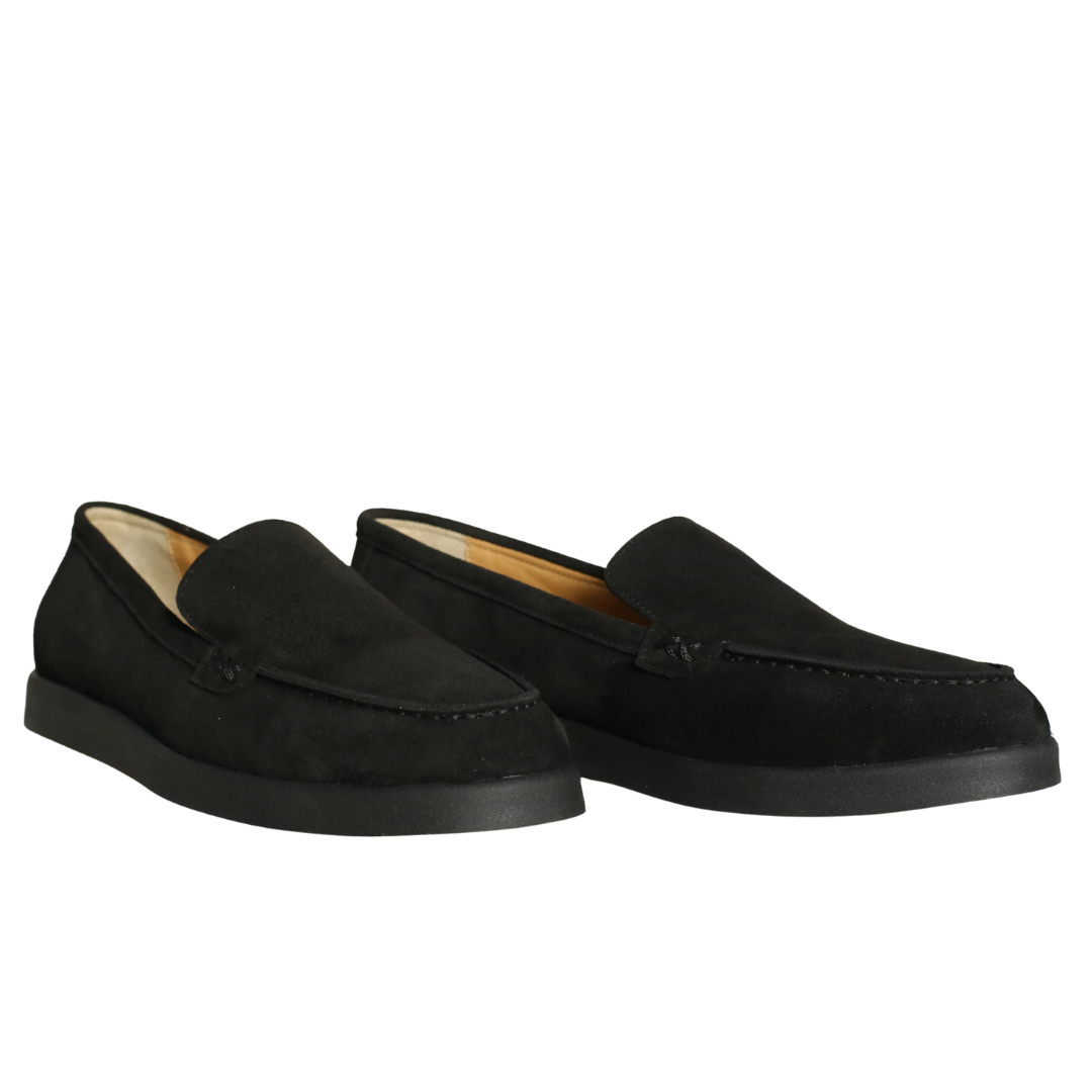 Siyah Süet Kadın Loafer