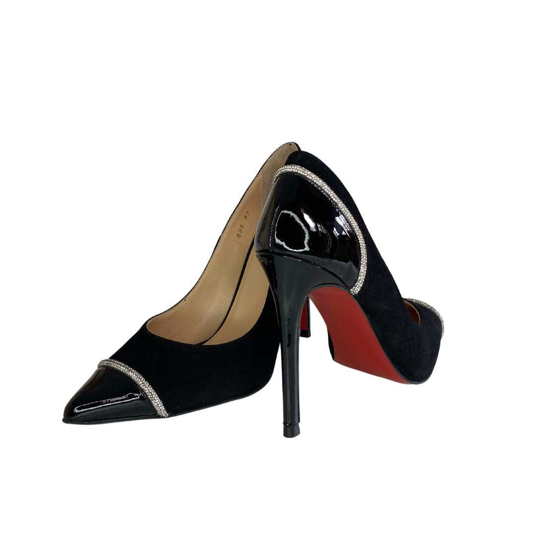 Süet Siyah Kadın Stiletto