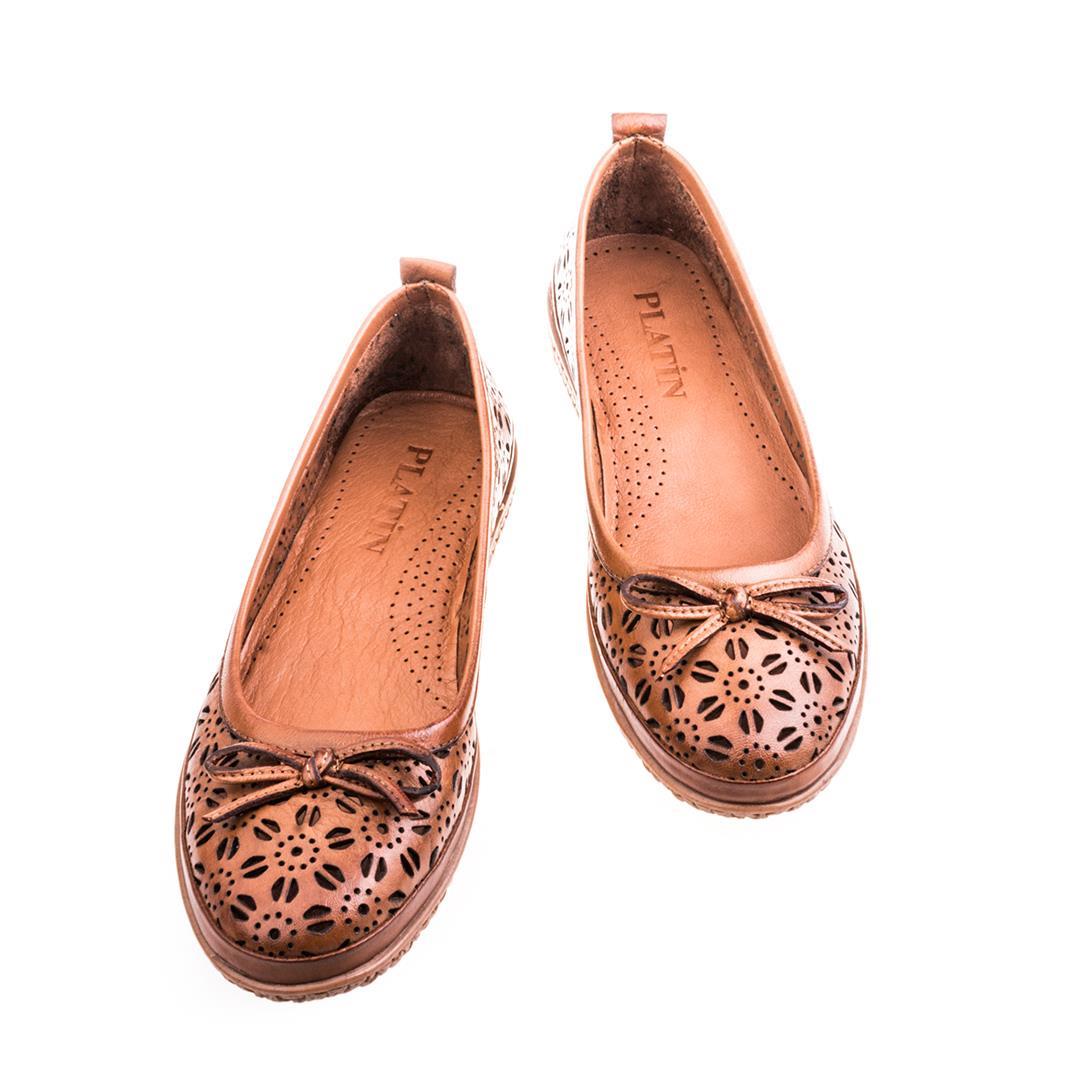 Taba Kadın Babet Loafer Ayakkabı