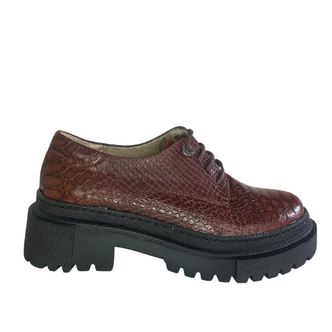 Taba Python Baskı Kadın Günlük Ayakkabı