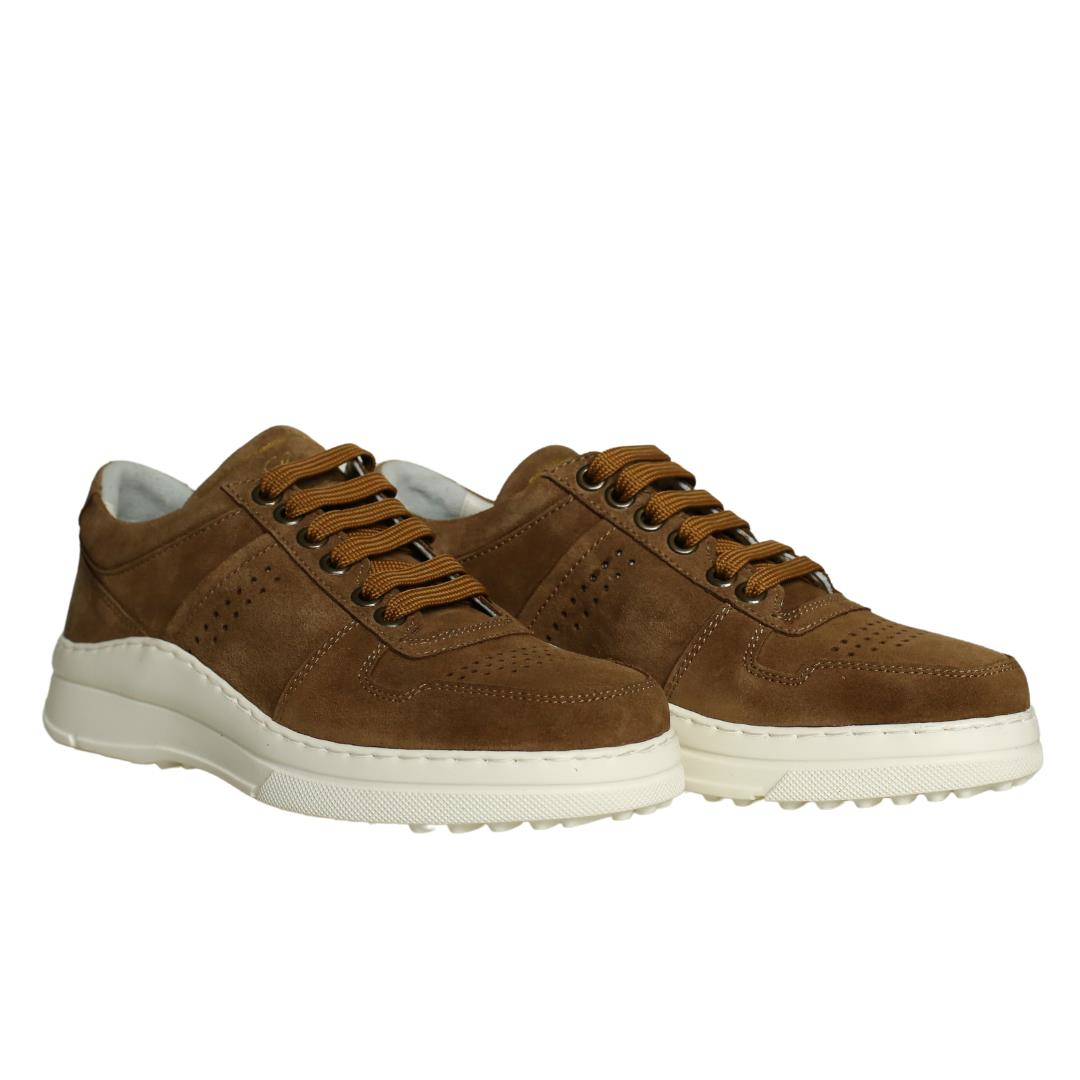 Taba Süet Bağcıklı Kadın Sneaker
