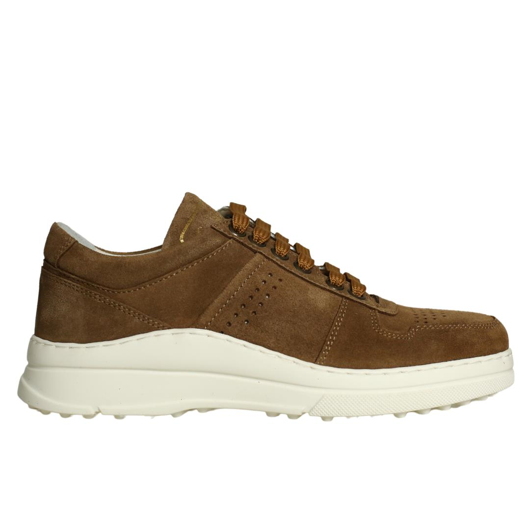 Taba Süet Bağcıklı Kadın Sneaker