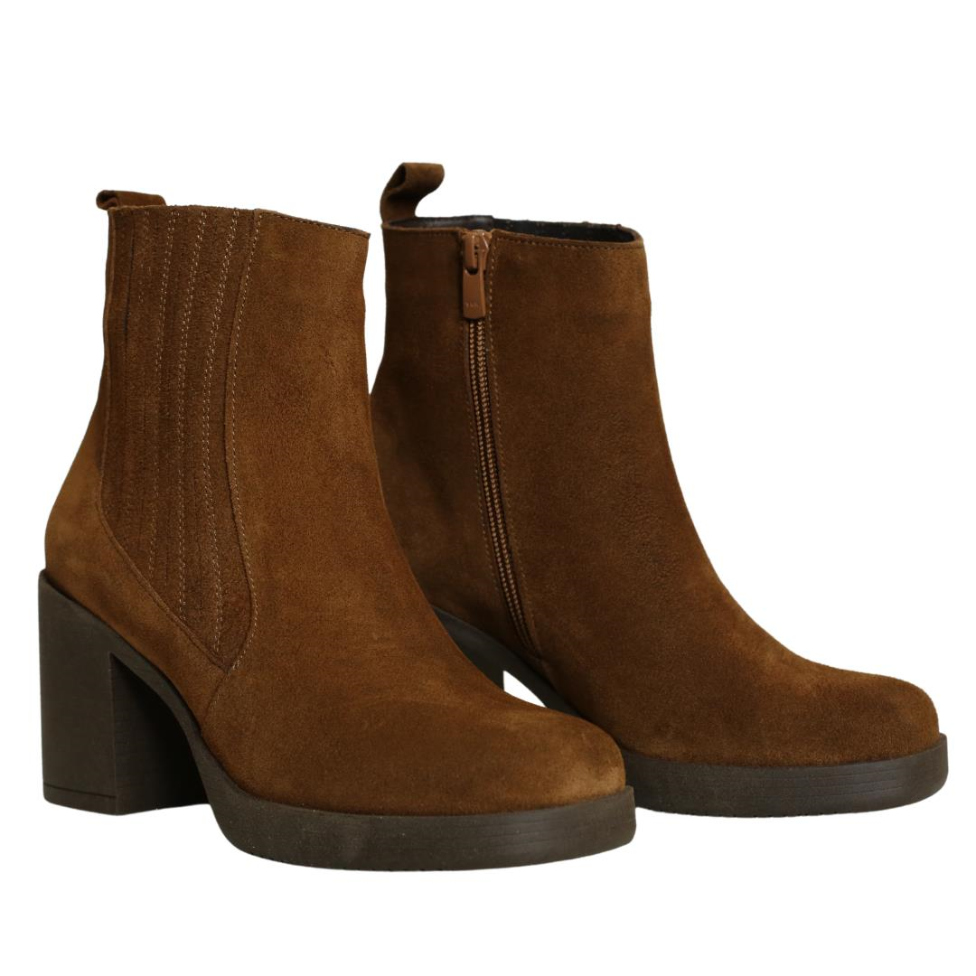 Taba Süet Kadın Topuklu Bot