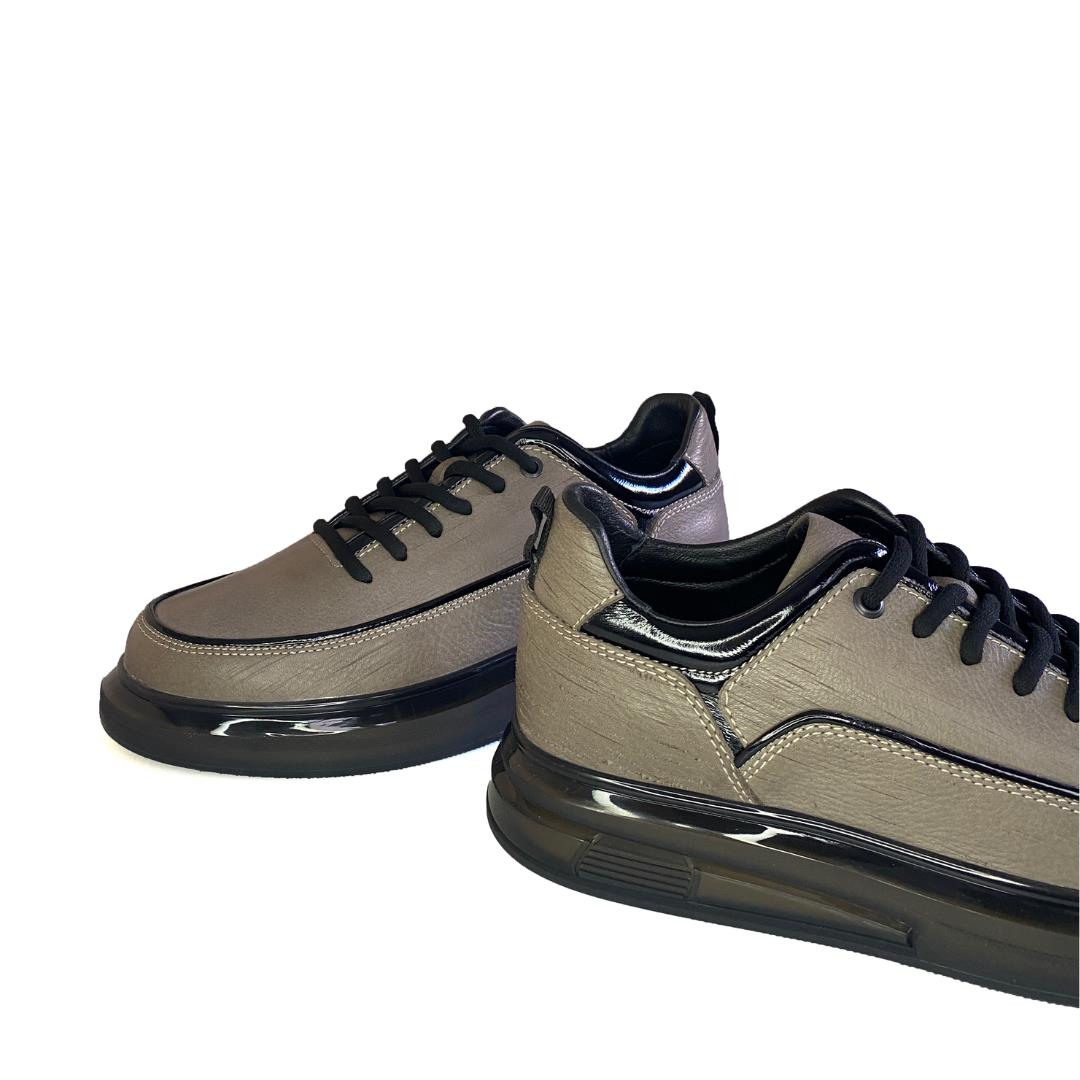 Vizon Deri Erkek Bağcıklı Sneaker