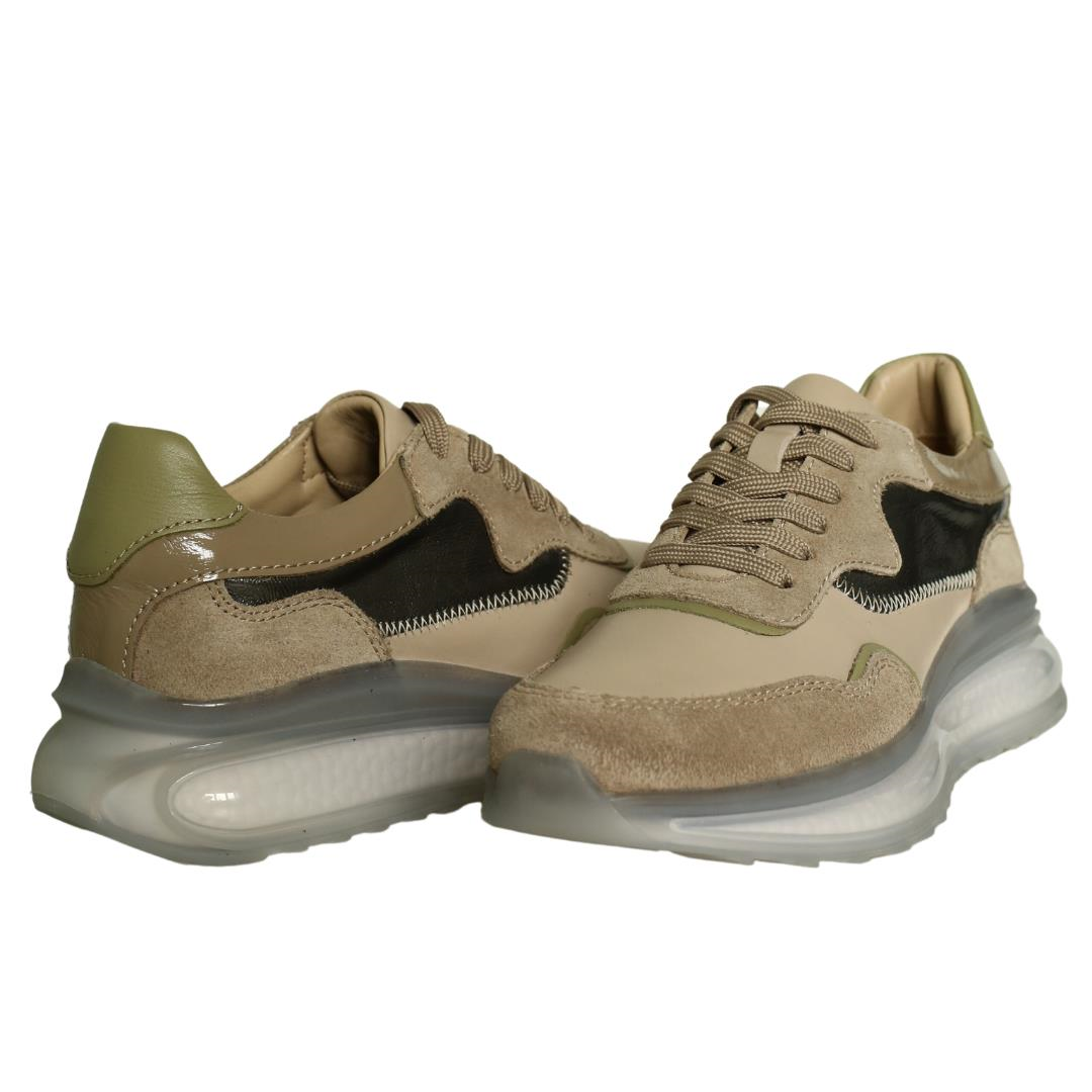 Vizon Deri Kadın Sneaker