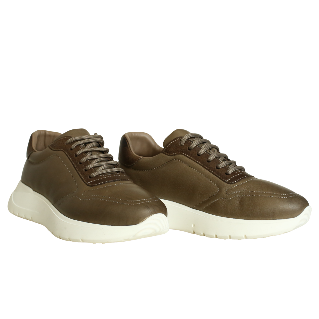 Vizon Deri Kadın Sneaker