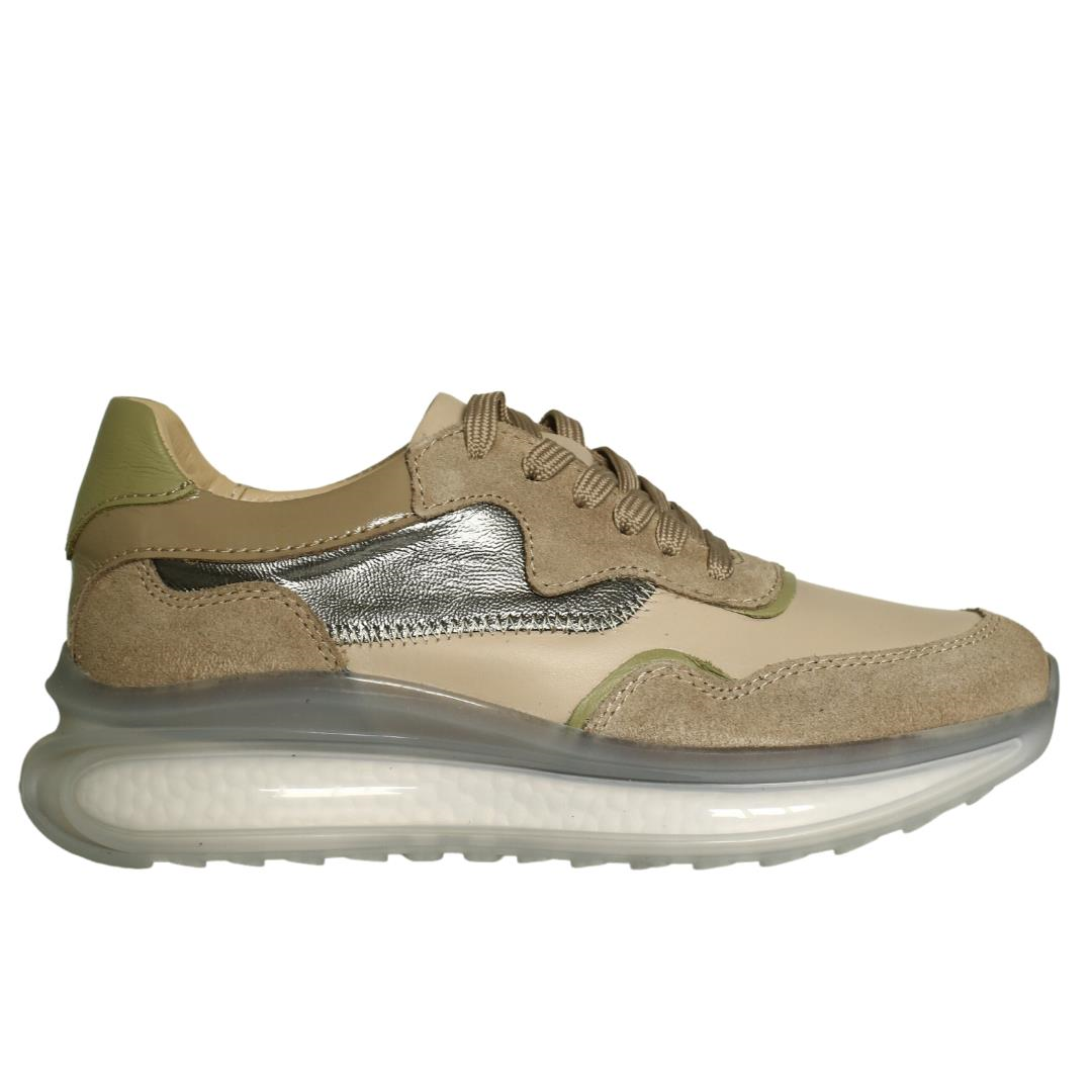 Vizon Deri Kadın Sneaker