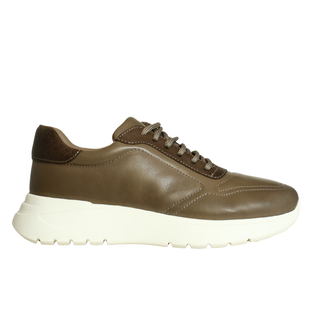 Vizon Deri Kadın Sneaker