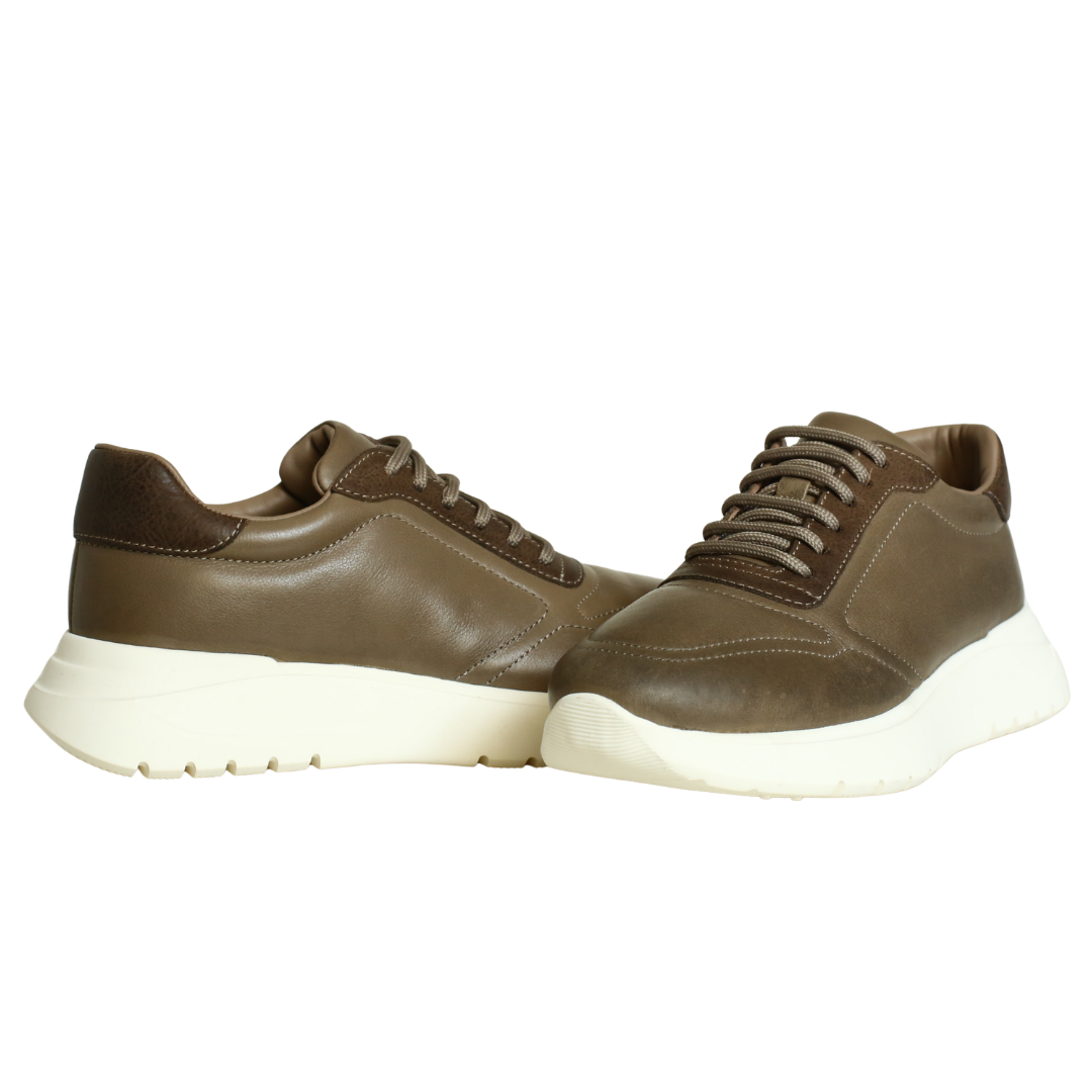 Vizon Deri Kadın Sneaker