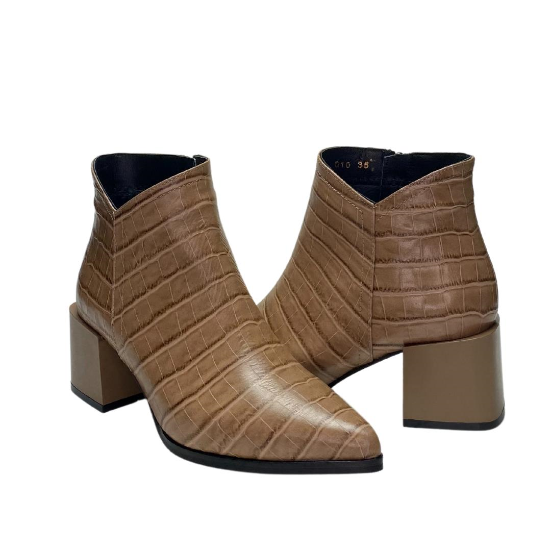 Vizon Python Baskı Kadın Topuklu Bot