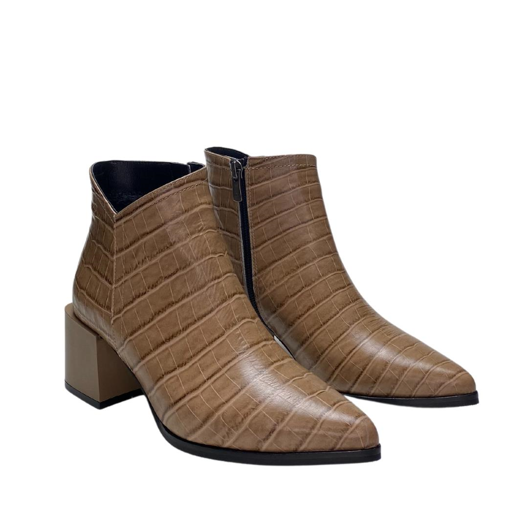 Vizon Python Baskı Kadın Topuklu Bot