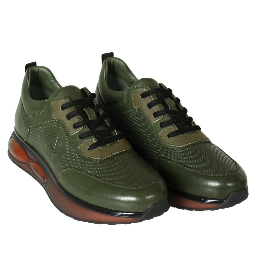 Yeşil Deri Erkek Sneaker