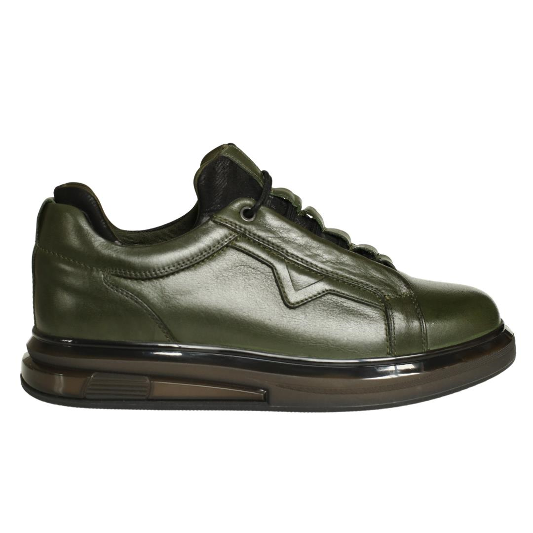 Yeşil Deri Erkek Sneaker