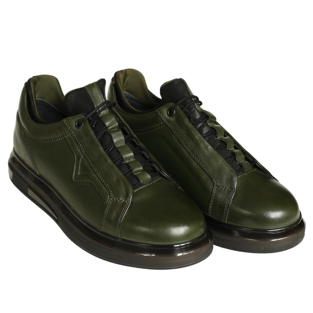 Yeşil Deri Erkek Sneaker