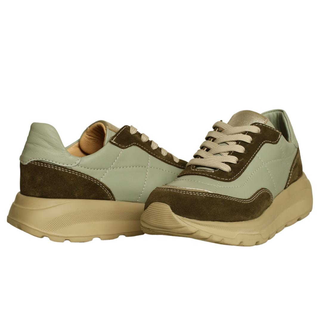 Yeşil Kadın Bağcıklı Sneaker