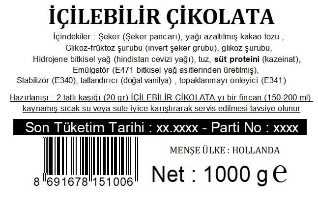 Sıcak Çikolata 1 kg