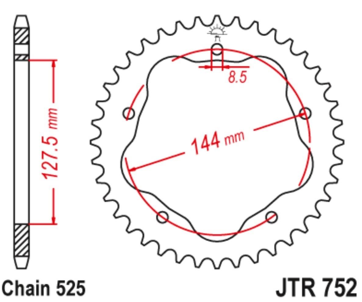 ARKA DİŞLİ / DUCATI / HYPERMOTARD / 796cc / (DİŞLİ SAYISI : ORİJİNAL+2) / 2010-2011-2012