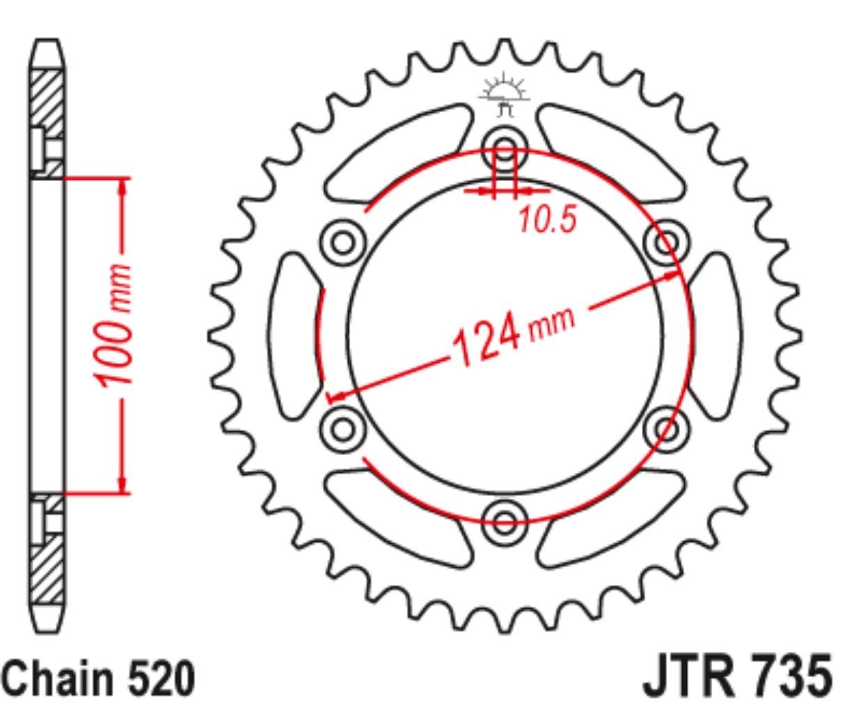 ARKA DİŞLİ / DUCATI / MONSTER / 620cc / (ORİJİNAL DİŞLİ SAYISI) / 2002-2003-2004-2005-2006