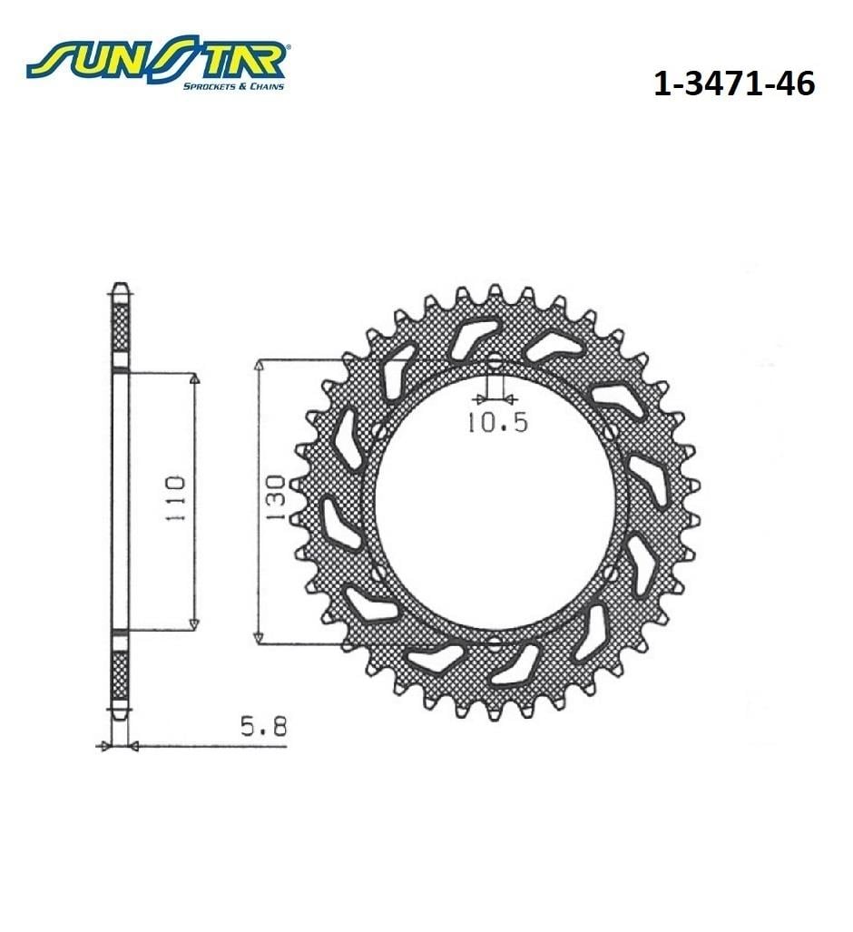 ARKA DİŞLİ / KAWASAKI / VERSYS X / 300cc / (ORİJİNAL DİŞLİ SAYISI) / 2017-2018-2019-2020-2021-2022