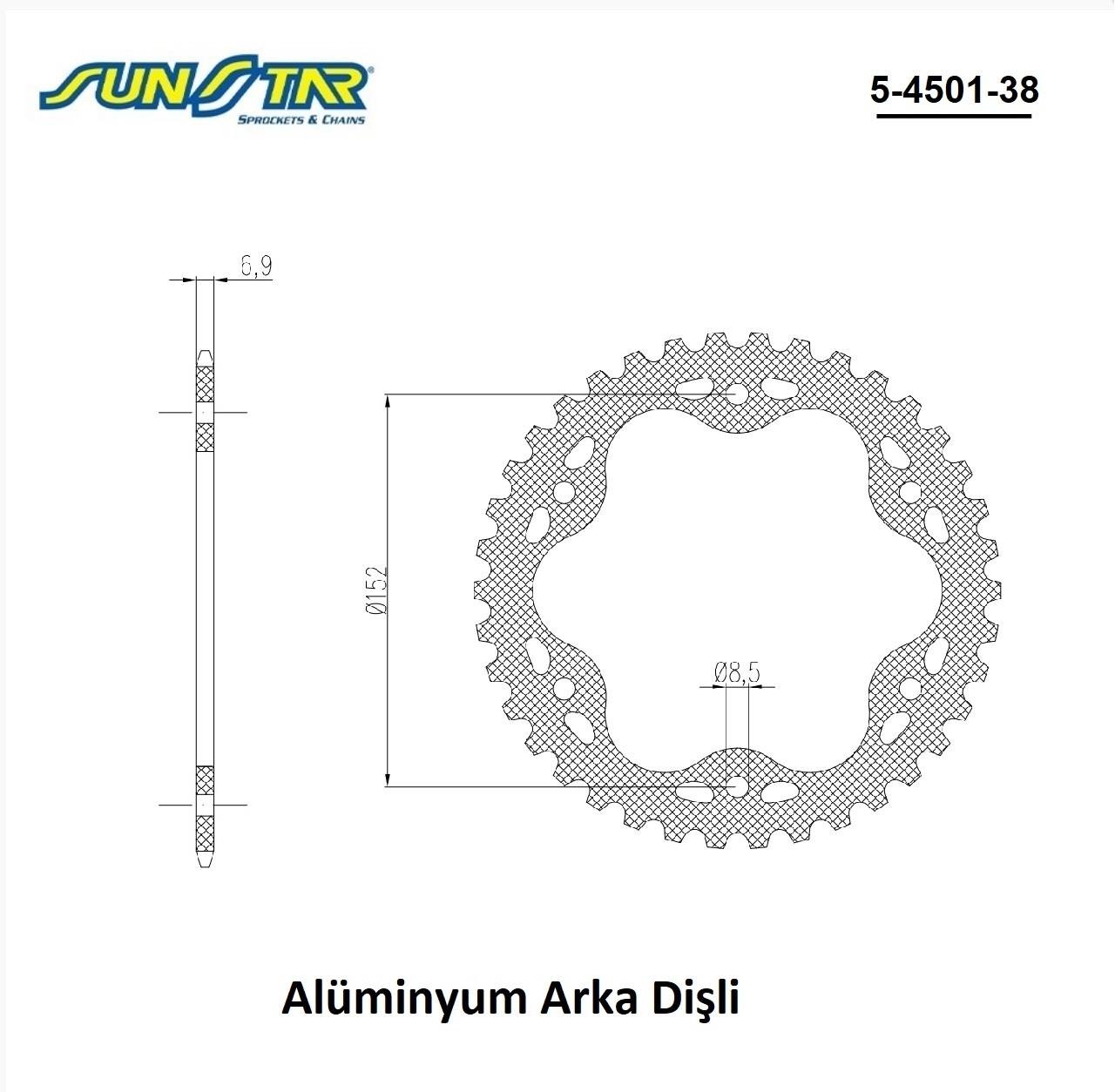 ARKA DİŞLİ ALÜMİNYUM / DUCATI / PANIGALE / 1199cc / (DİŞLİ SAYISI : ORİJİNAL-1) / 2012-2013-2014-2015