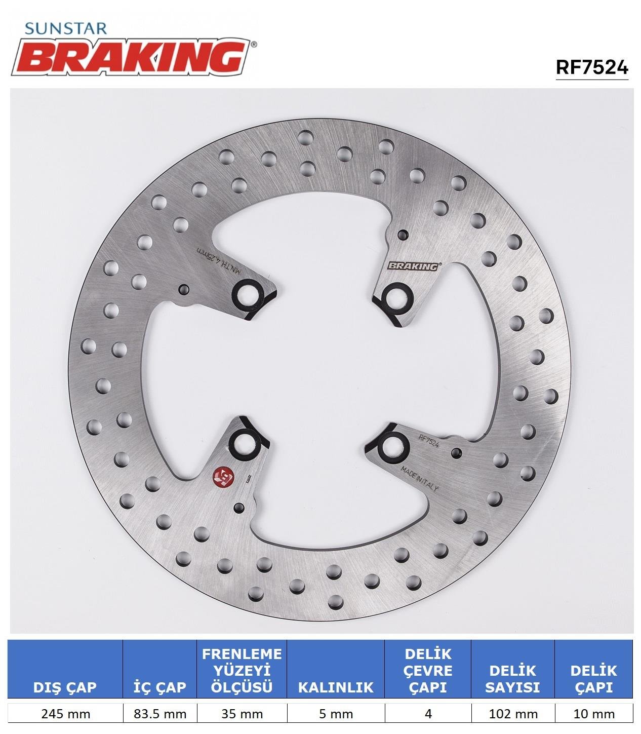 DUCATI YUVARLAK ARKA FREN DİSKİ / DUCATI / MONSTER / 1200cc / ARKA  / 2014-2015-2016-2017-2018-2019-2020-2021-2022