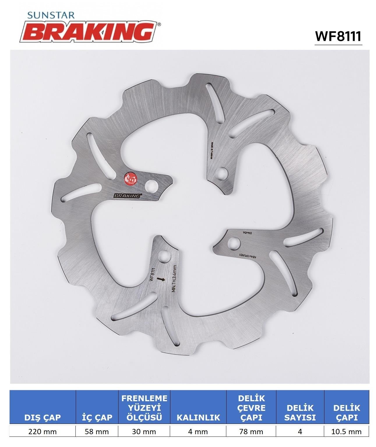 HONDA PCX 125-150 DALGALI ÖN FREN DİSKİ / HONDA / PCX 125 / 125cc / ÖN  / 2010-2011-2012-2013-2014-2015-2016-2017-2018-2019-2020-2021