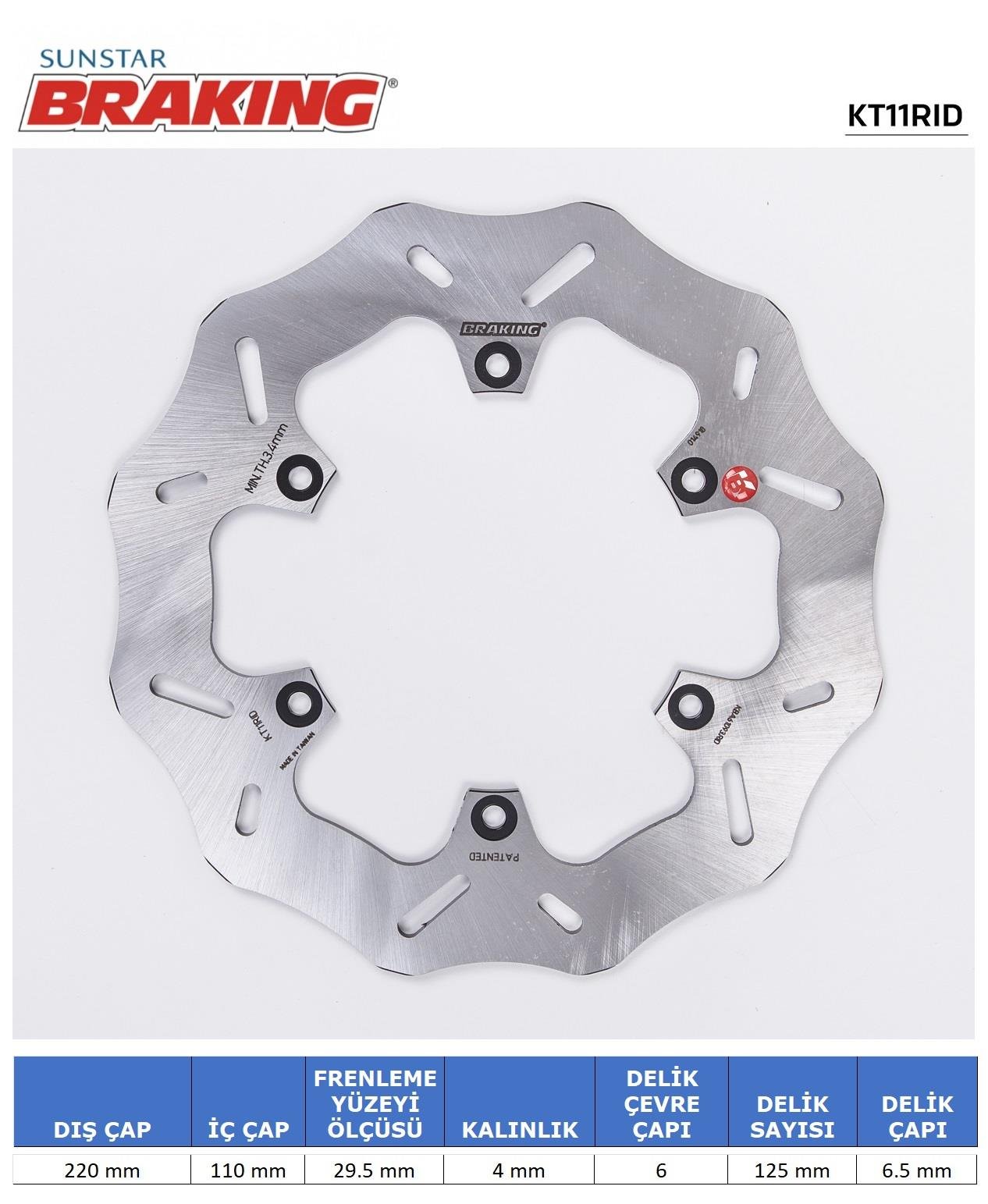 KTM / GAS GAS / HUSQVARNA DALGALI ARKA FREN DİSKİ / GAS GAS / EC / 250cc / ARKA  / 2003-2004-2005-2006-2007-2008-2009-2010