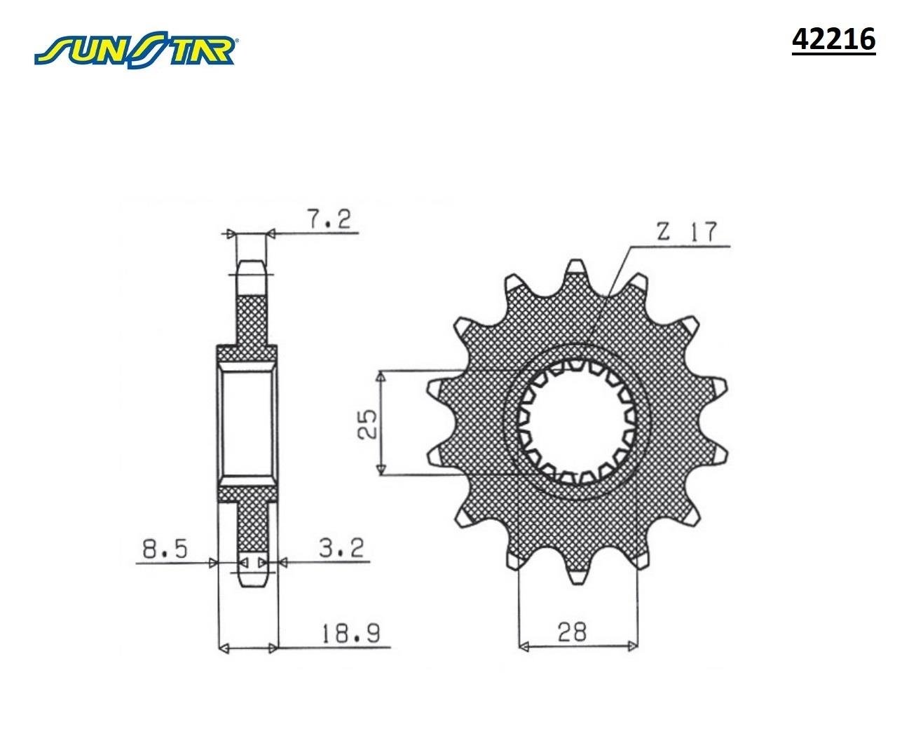 ÖN DİŞLİ / APRILIA / ETV CAPONORD / 1000cc / (DİŞLİ SAYISI : ORİJİNAL-1) / 2001-2002-2003-2004-2005-2006-2007