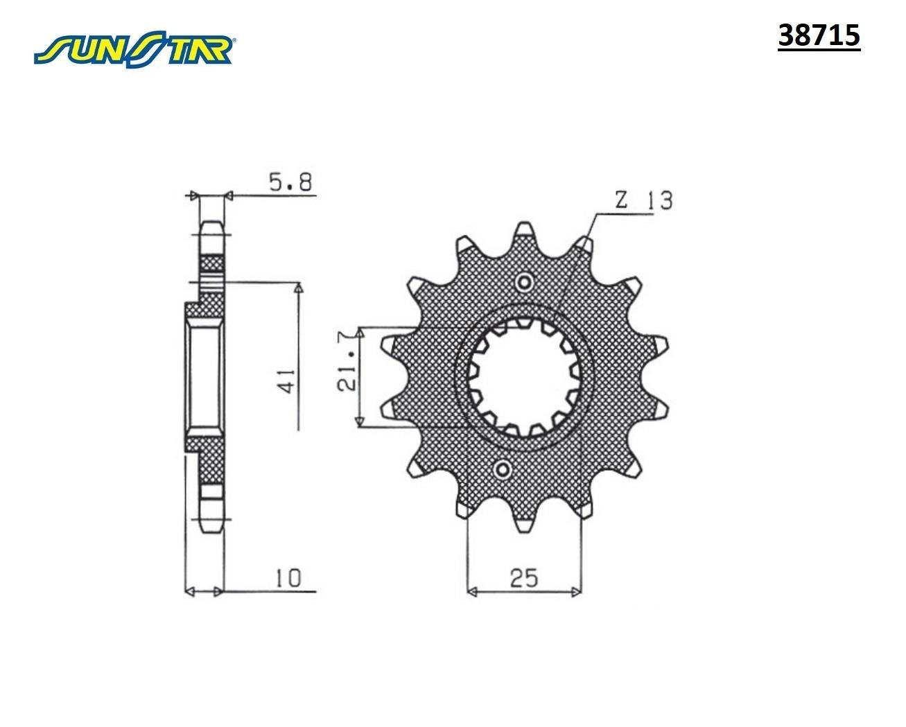 ÖN DİŞLİ / APRILIA / PEGASO TRAIL / 650cc / (ORİJİNAL DİŞLİ SAYISI) / 2005-2006-2007-2008-2009
