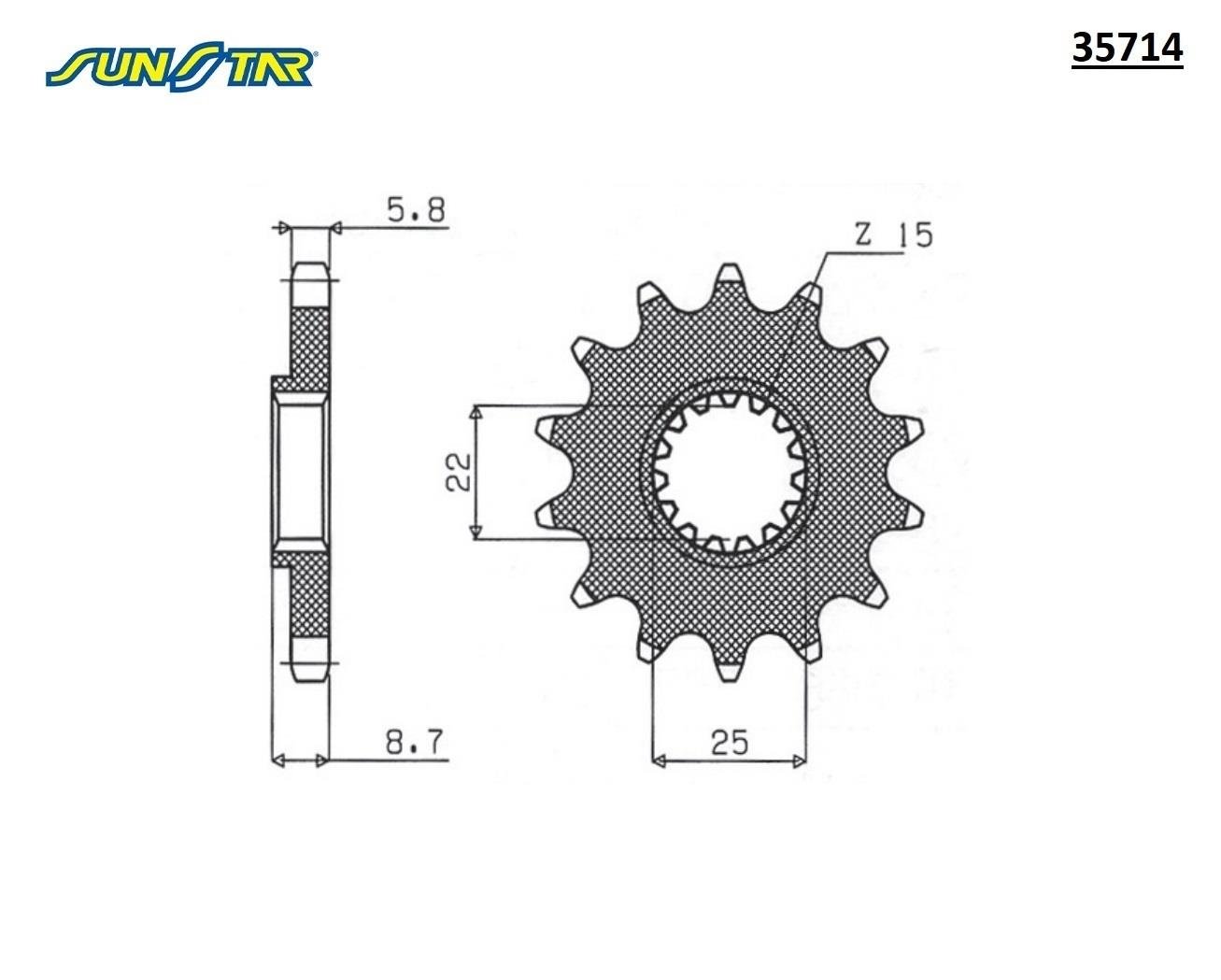 ÖN DİŞLİ / BETA / RR 2T ENDURO / RACING / 250cc / (ORİJİNAL DİŞLİ SAYISI) / 2008-2009-2010-2011-2012-2013-2014-2015-2016-2017-2018-2019-2020-2021