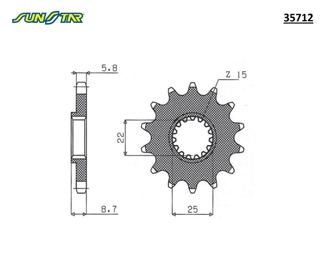 ÖN DİŞLİ / BETA / RR 2T ENDURO / RACING / 300cc / (DİŞLİ SAYISI : ORİJİNAL-1) / 2013-2014-2015-2016-2017-2018-2019-2020-2021