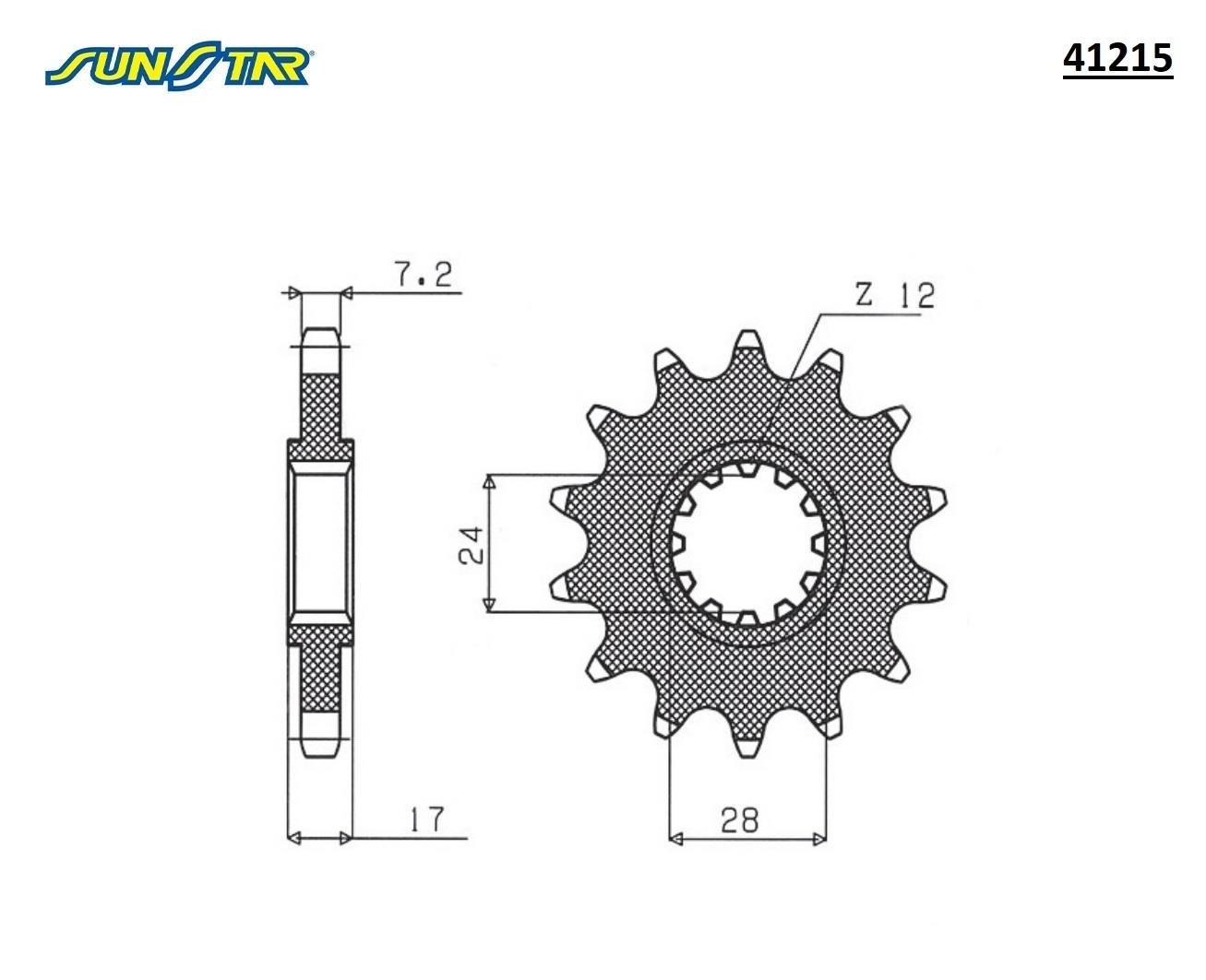 ÖN DİŞLİ / HONDA / CBF 600 / 600cc / (ORİJİNAL DİŞLİ SAYISI) / 2004-2005-2006-2007-2008-2009-2010-2011-2012