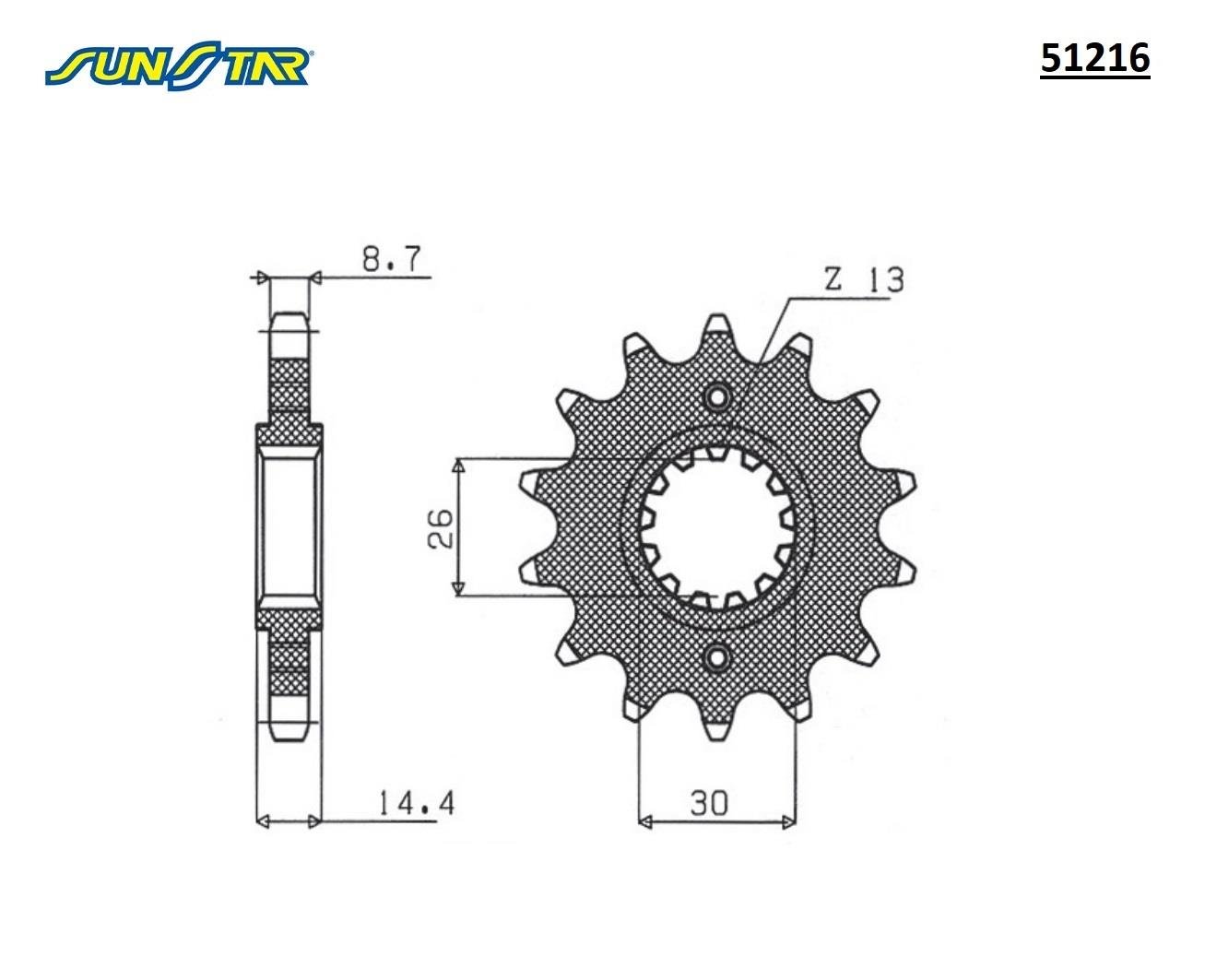 ÖN DİŞLİ / HONDA / CBR 1100XX / 1100cc / (DİŞLİ SAYISI : ORİJİNAL-1) / 1997-1998-1999-2000-2001-2002-2003-2004-2005-2006-2007