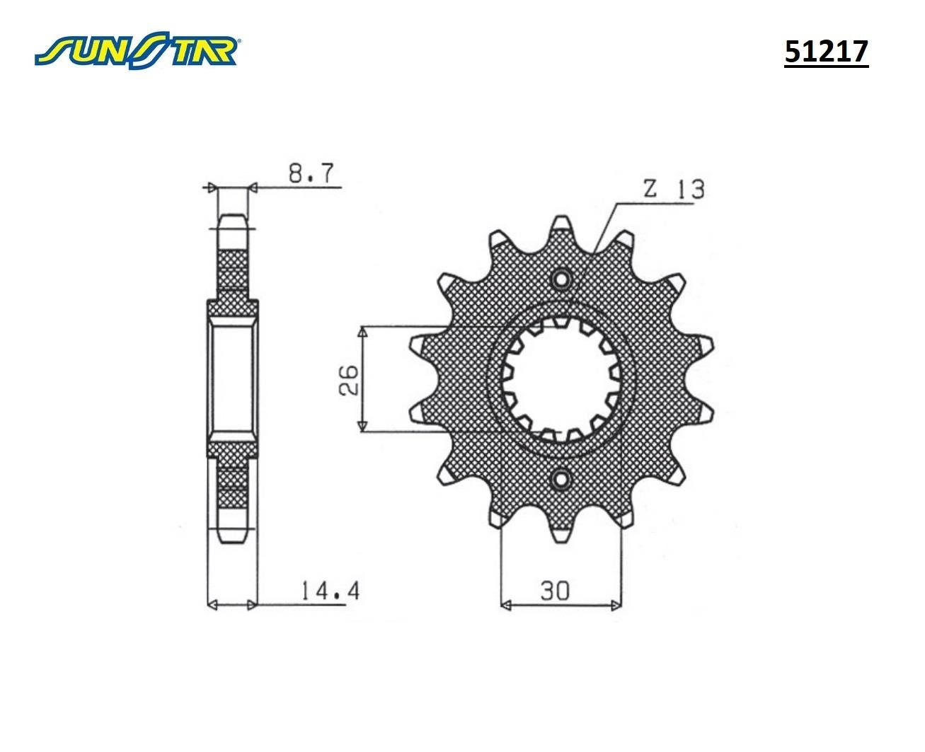 ÖN DİŞLİ / HONDA / CBR 1100XX / 1100cc / (ORİJİNAL DİŞLİ SAYISI) / 1997-1998-1999-2000-2001-2002-2003-2004-2005-2006-2007