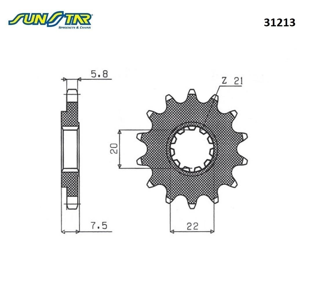 ÖN DİŞLİ / HONDA / CRF 250 R / 250cc / (ORİJİNAL DİŞLİ SAYISI) / 2004-2005-2006-2007-2008-2009-2010-2011-2012-2013-2014-2015-2016-2017-2018-2019-2020-2021-2022