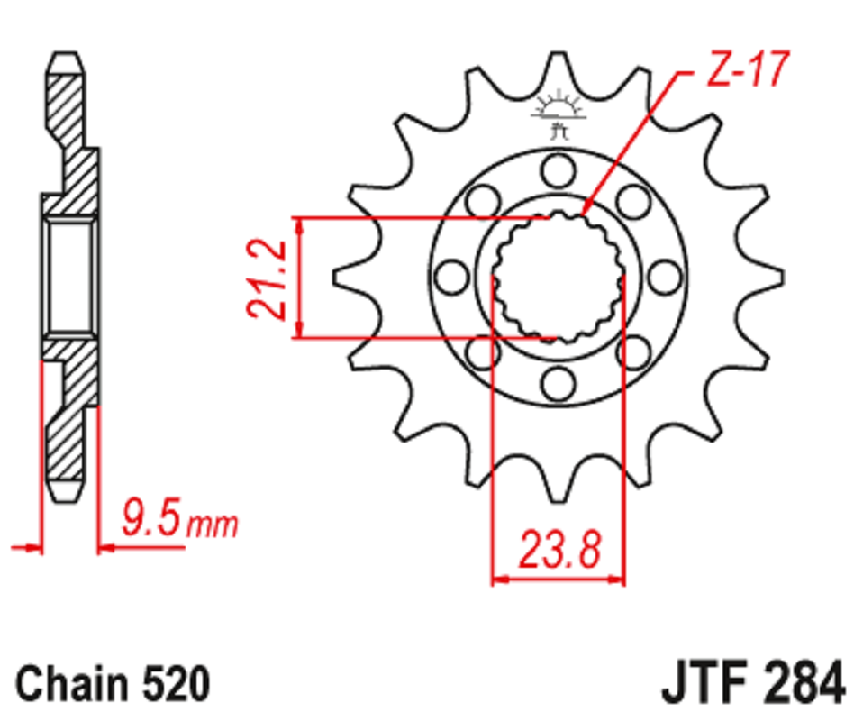 ÖN DİŞLİ / HONDA / CRF 450 R / 450cc / (ORİJİNAL DİŞLİ SAYISI) / 2004-2005-2006-2007-2008-2009-2010-2011-2012-2013-2014-2015-2016-2017-2018-2019-2020-2021-2022