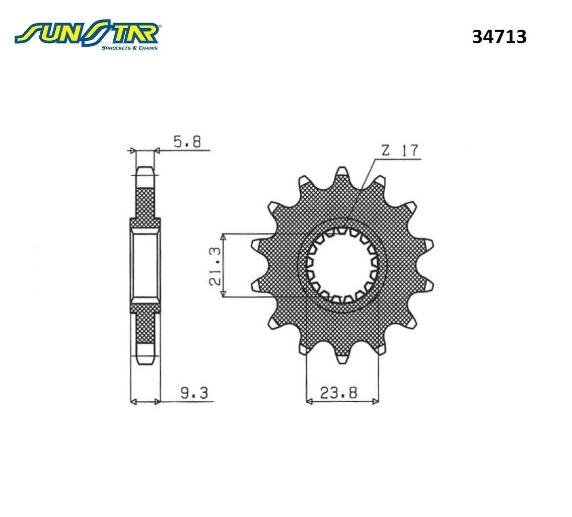 ÖN DİŞLİ / HONDA / CRF 450 X / 450cc / (ORİJİNAL DİŞLİ SAYISI) / 2005-2006-2007-2008-2009-2010-2011-2012-2013-2014-2015-2016-2017-2018-2019-2020-2021-2022