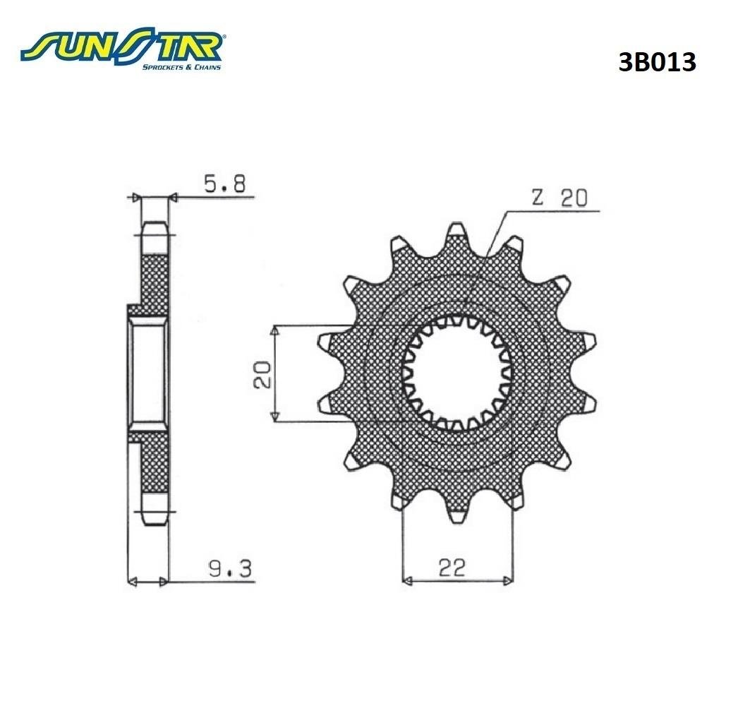ÖN DİŞLİ / KAWASAKI / KX 250 F / 250cc / (ORİJİNAL DİŞLİ SAYISI) / 2004-2005-2006-2007-2008-2009-2010-2011-2012-2013-2014-2015-2016-2017-2018-2019-2020-2021