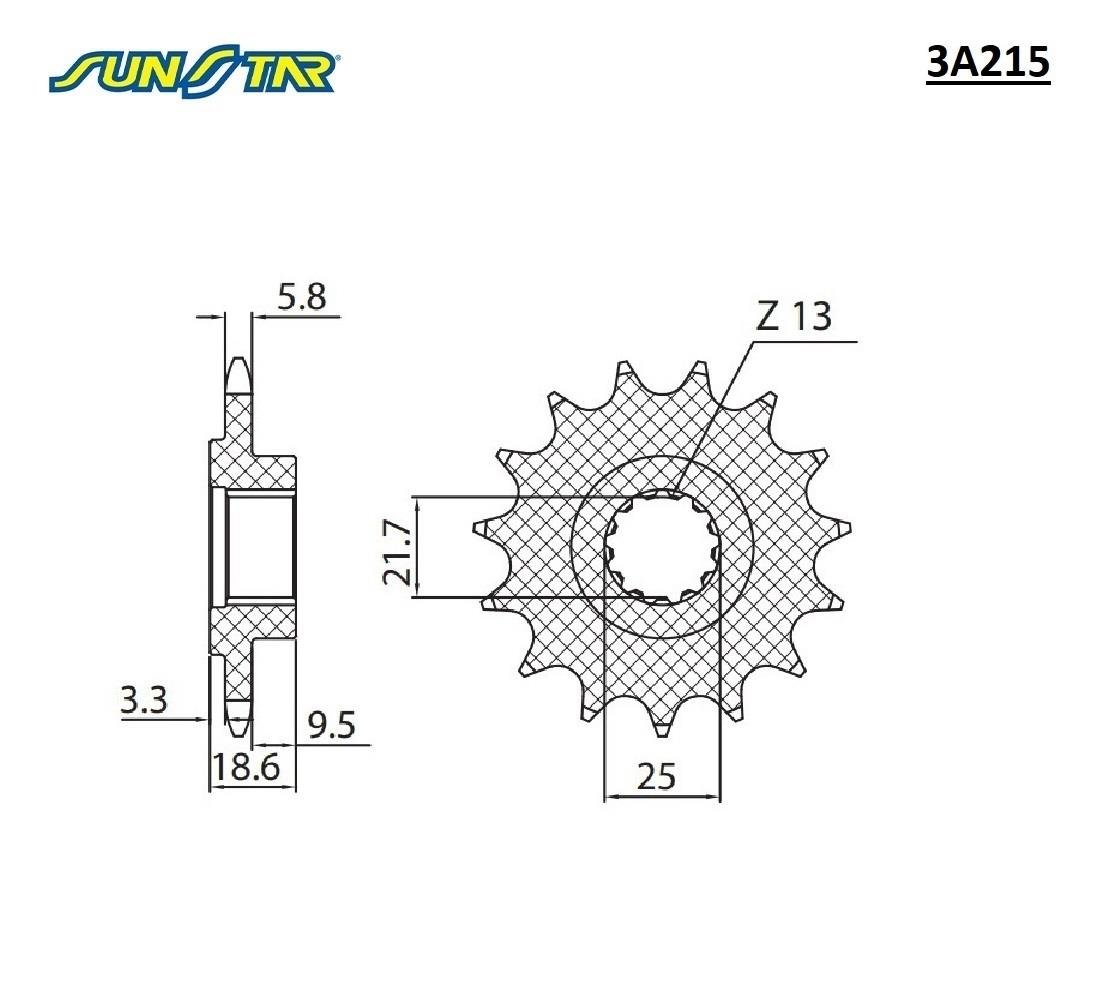 ÖN DİŞLİ / KAWASAKI / Z 750 / S / 750cc / (ORİJİNAL DİŞLİ SAYISI) / 2004-2005-2006-2007-2008-2009-2010-2011-2012