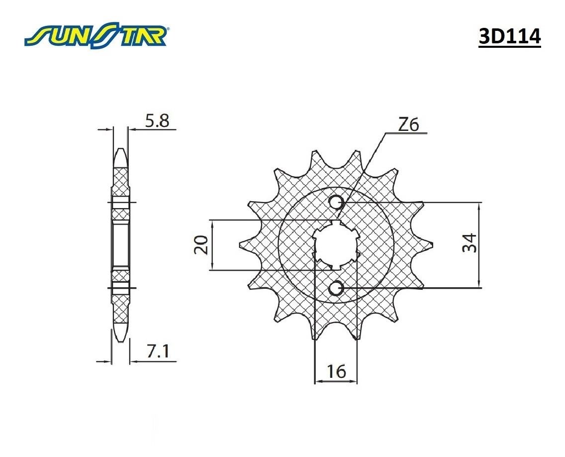 ÖN DİŞLİ / KTM / DUKE / 125cc / (ORİJİNAL DİŞLİ SAYISI) / 2011-2012-2013-2014-2015-2016-2017-2018-2019-2020-2021-2022