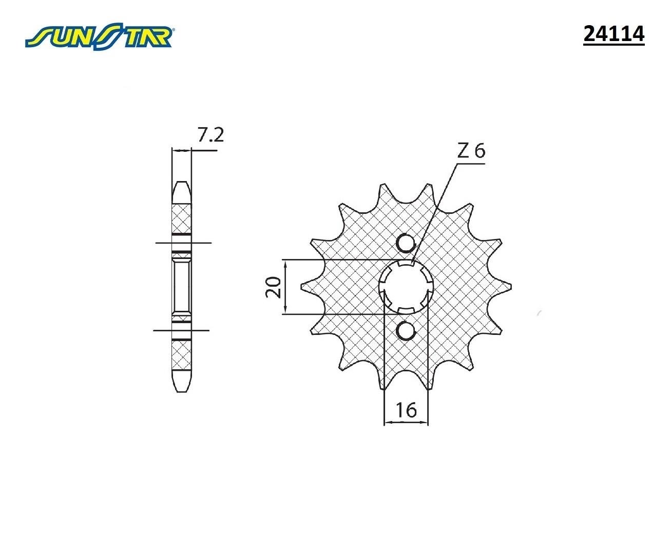 ÖN DİŞLİ / YAMAHA / MT-125 / 125cc / (ORİJİNAL DİŞLİ SAYISI) / 2015-2016-2017-2018-2019-2020