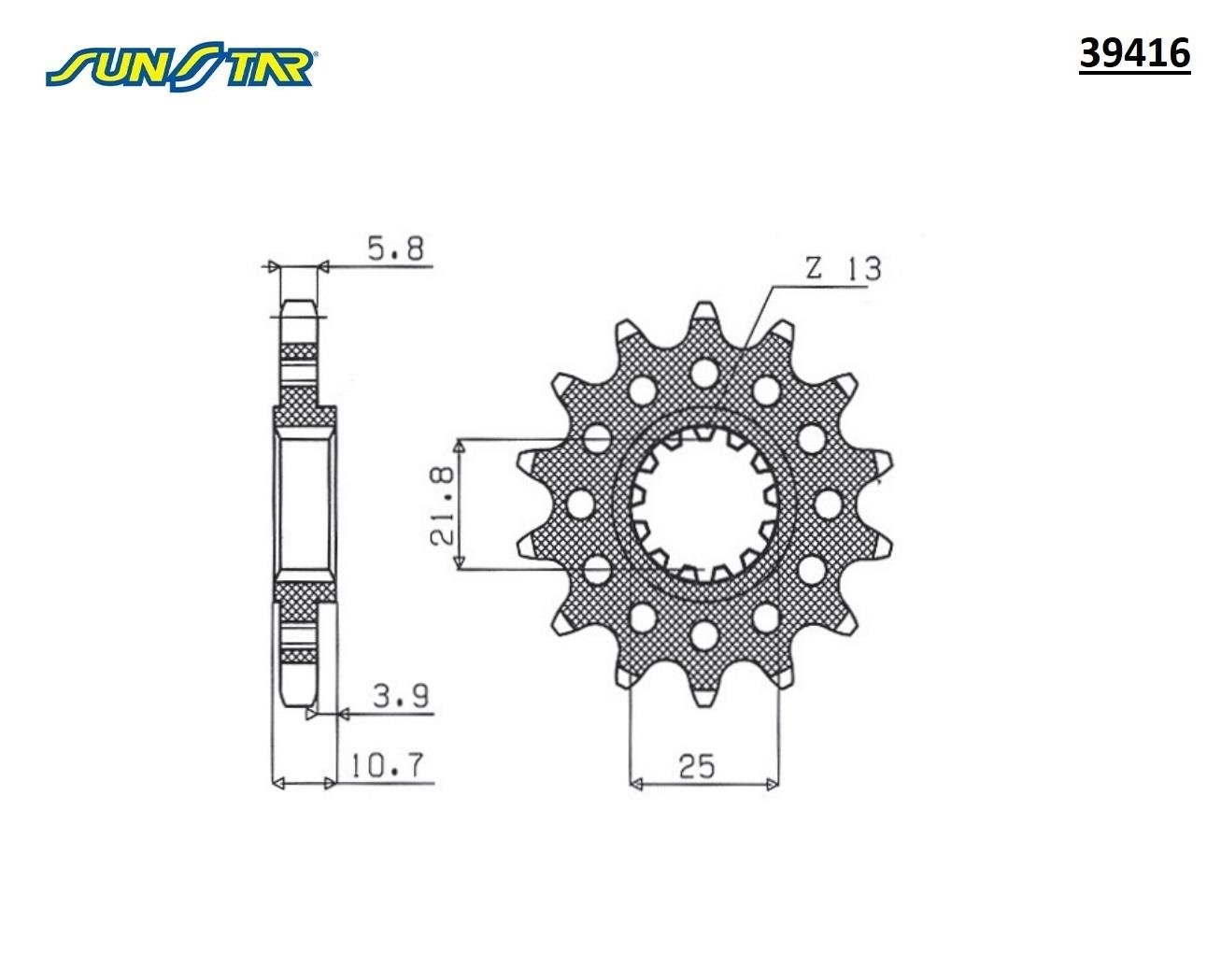 ÖN DİŞLİ / YAMAHA / XJ6 / DIVERSION F / 600cc / (ORİJİNAL DİŞLİ SAYISI) / 2009-2010-2011-2012-2013-2014-2015