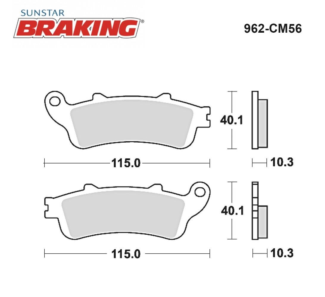 SİNTERLİ ARKA FREN BALATASI / HONDA / GOLD WING F6C / 1800cc / ARKA  / 2014-2015-2016-2017
