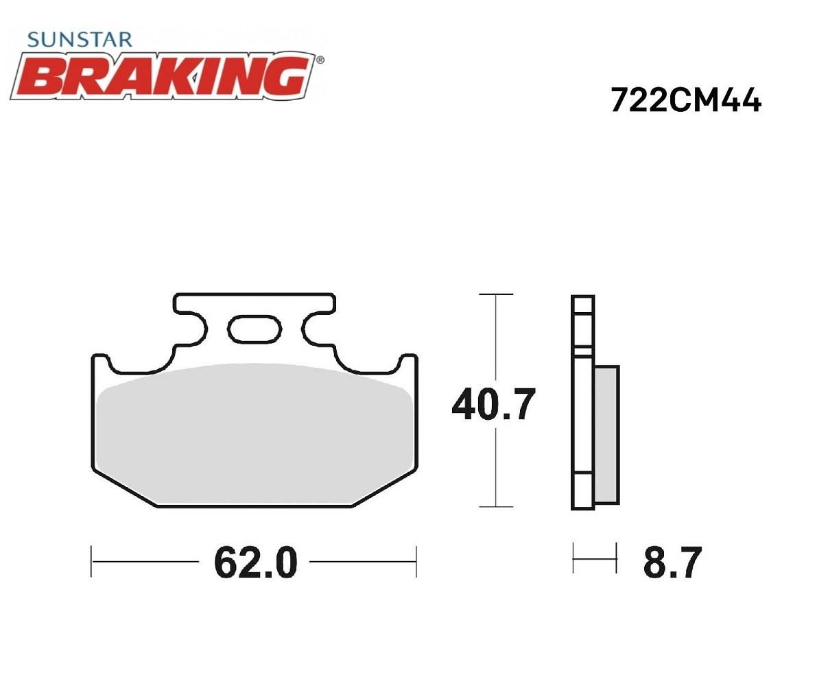 SİNTERLİ ARKA FREN BALATASI / KAWASAKI / KLX 650 / 650cc / ARKA  / 1993-1994-1995-1996-1997