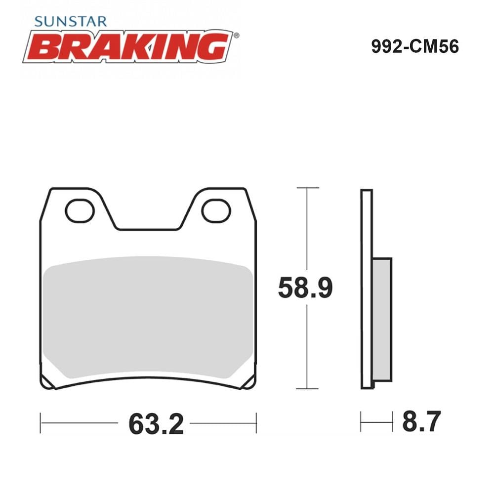 SİNTERLİ ARKA FREN BALATASI / YAMAHA / FZS / FAZER / 1000cc / ARKA / 2001-2002-2003-2004-2005
