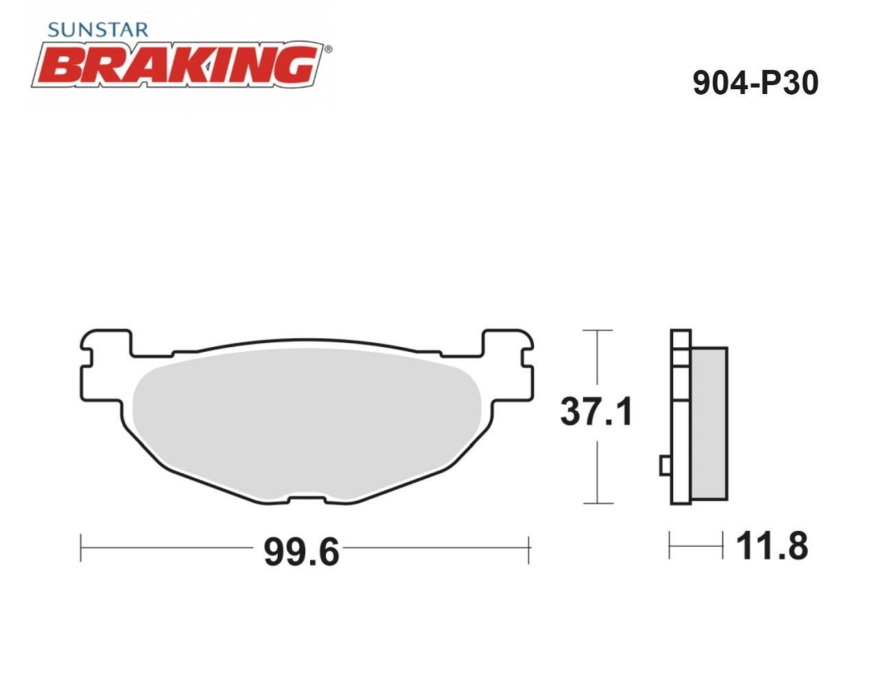SİNTERLİ ARKA FREN BALATASI / YAMAHA / MAJESTY / 400cc / ARKA  / 2005-2006-2007-2008-2009-2010-2011-2012-2013