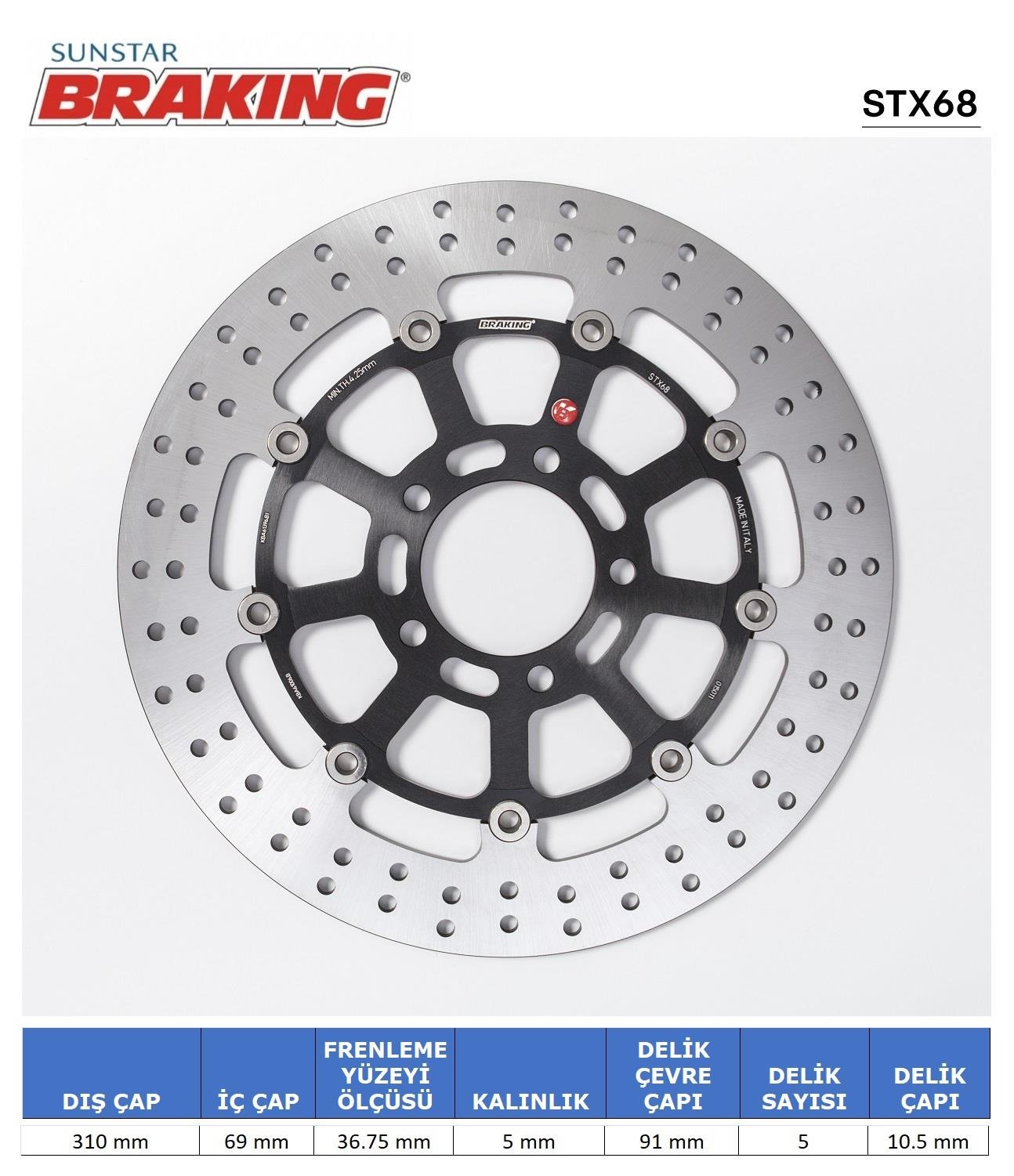 SUZUKI DL 650-1000 / KAWASAKI KLV 1000 YUVARLAK ÖN FREN DİSKİ / SUZUKI / DL V-STROM / XT / 1000cc / ÖN İKİ TAKIM KULLANIR / 2002-2003-2004-2005-2006-2007-2008-2009-2010-2014-2015-2016-2017-2018-2019