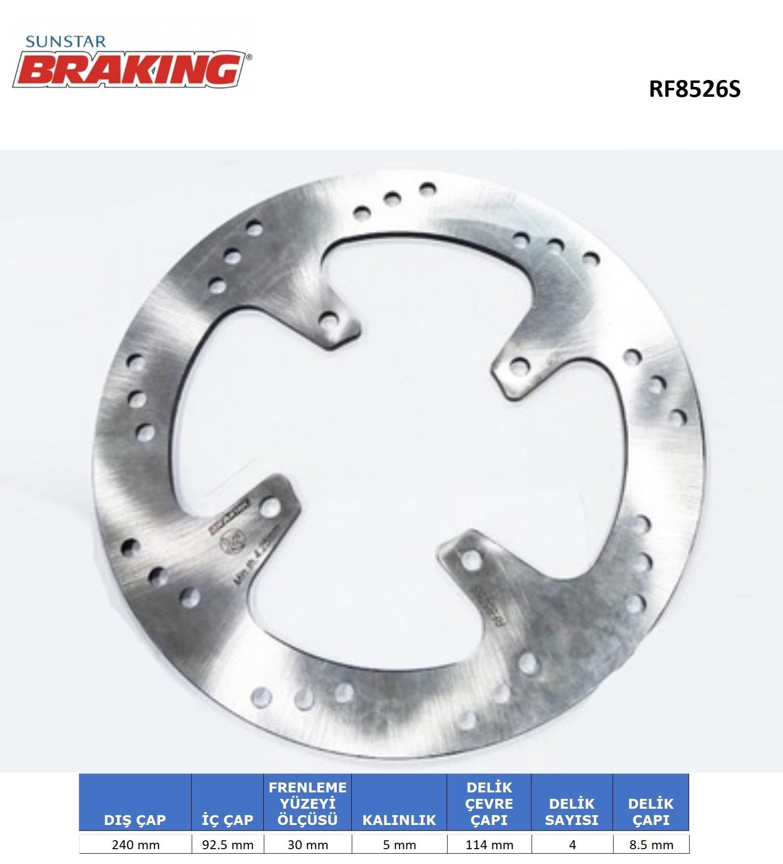 YAMAHA X-MAX / X-CITY 250 YUVARLAK ARKA FREN DİSKİ (4 DELİK ) / YAMAHA / X-CITY / 250cc / ARKA  / 2007-2008-2009-2010-2011-2012-2013-2014-2015-2016-2017