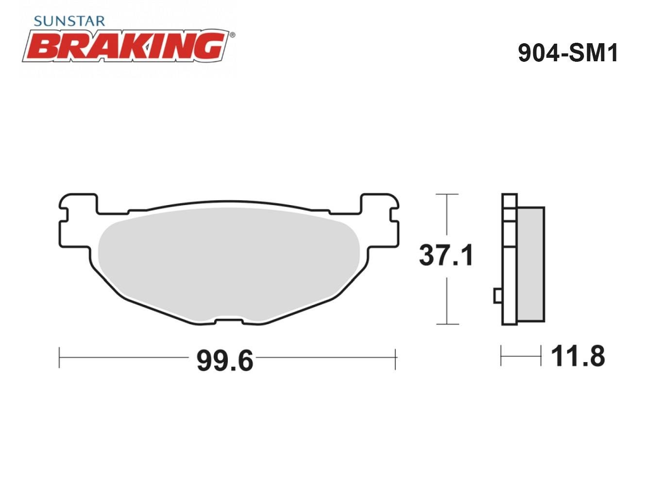 YARI METALİK ARKA FREN BALATASI / YAMAHA / MAJESTY / 400cc / ARKA  / 2005-2006-2007-2008-2009-2010-2011-2012-2013