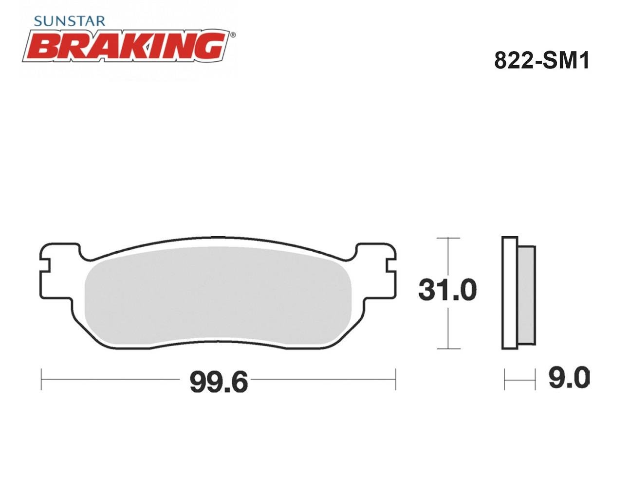YARI METALİK ARKA FREN BALATASI / YAMAHA / MAJESTY / 250cc / ARKA  / 2000-2001-2002-2003-2004-2005